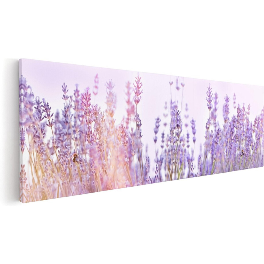 Artaza Canvas Schilderij Paarse Lavendel Bloemen - 120x40 cm - Groot - Wanddecoratie Woonkamer - Schilderijen - Muurdecoratie Artaza Canvas Schilderij Paarse Lavendel Bloemen - 120x40 cm - Groot - Wanddecoratie Woonkamer - Schilderijen - Muurdecoratie afbeelding 1