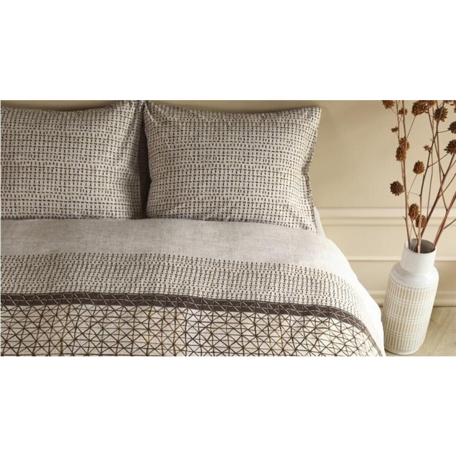 Beddinghouse Mathis dekbedovertrek - Tweepersoons - 200x200/220 cm - Naturel afbeelding 1