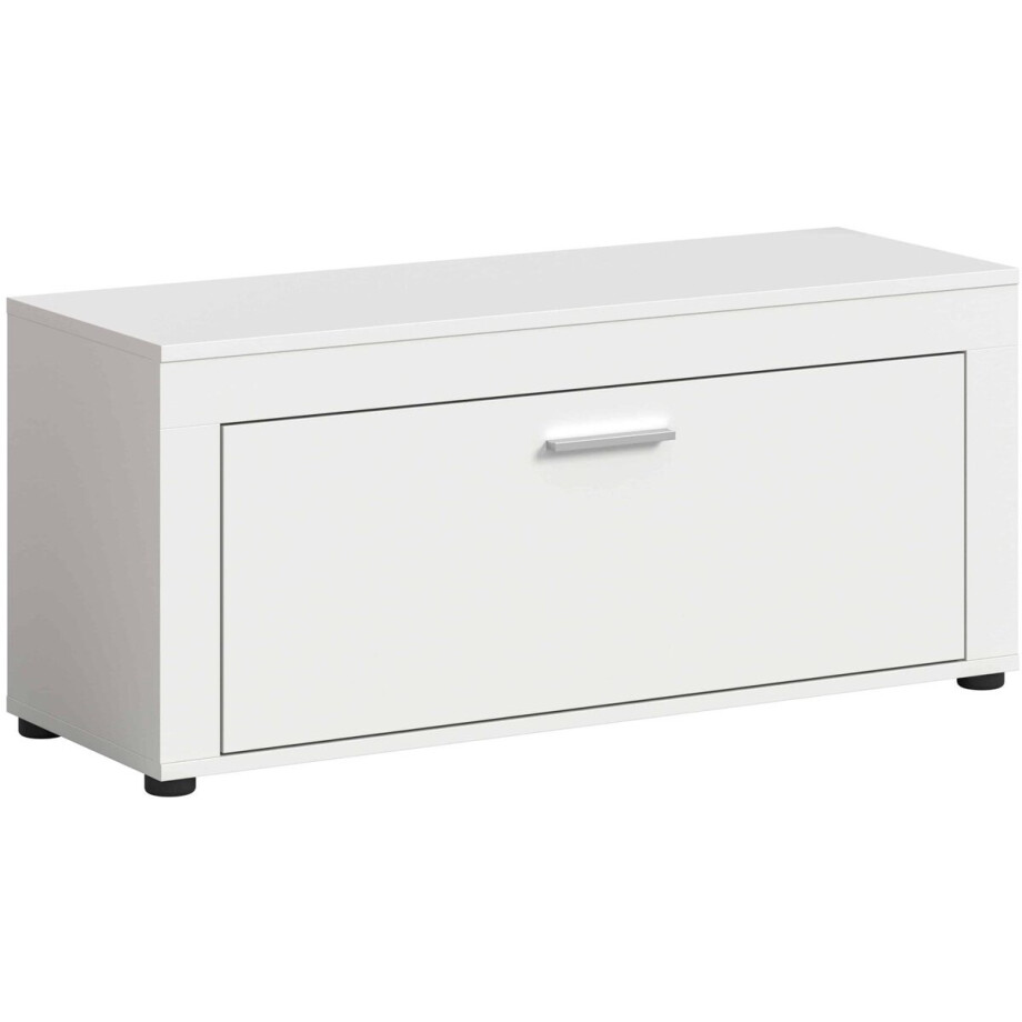 Jam kledingkast bank wit melamine - 35x100x44cm Jam kledingkast bank wit melamine - 35x100x44cm afbeelding 1