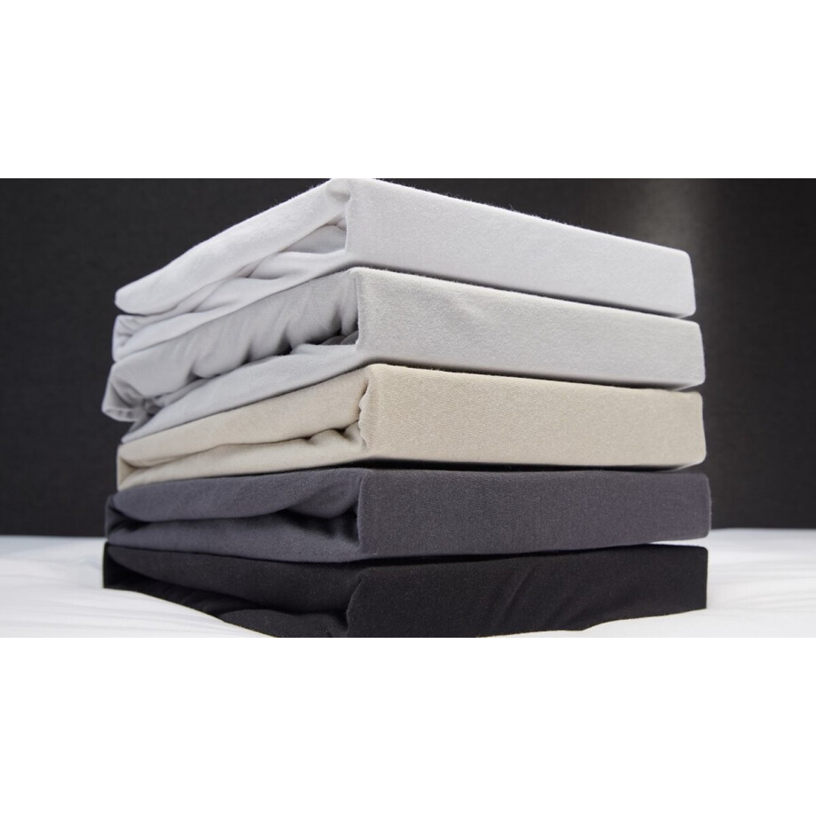 Beter Bed Select Jersey Hoeslaken - 180 x 200/210/220 cm - 100% Katoen - Matrasbeschermer - Matrashoes - Off-White afbeelding 1