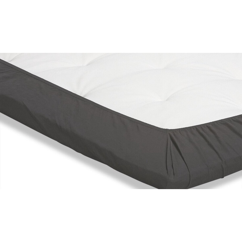 Beter Bed Select Jersey Hoeslaken Topper - 200 x 200/210/220 cm - 100% Katoen - Matrasbeschermer - Matrashoes - Antraciet Beter Bed Select Jersey Hoeslaken Topper - 200 x 200/210/220 cm - 100% Katoen - Matrasbeschermer - Matrashoes - Antraciet afbeelding 1