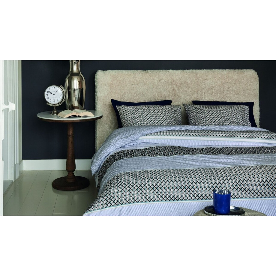 Rivièra Maison Lawrence dekbedovertrek - Lits-Jumeaux XL - 260 x 200/220 cm - Blauwgrijs afbeelding 1