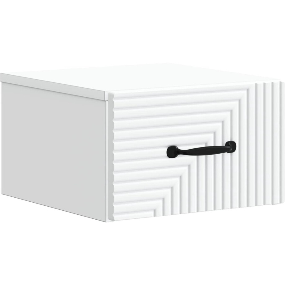 vidaXL - Muurbevestigde - Nachttafel - Wit - 34,5 - x - 33 - x - 20 - cm - Bewerkt - hout vidaXL - Muurbevestigde - Nachttafel - Wit - 34,5 - x - 33 - x - 20 - cm - Bewerkt - hout afbeelding 1