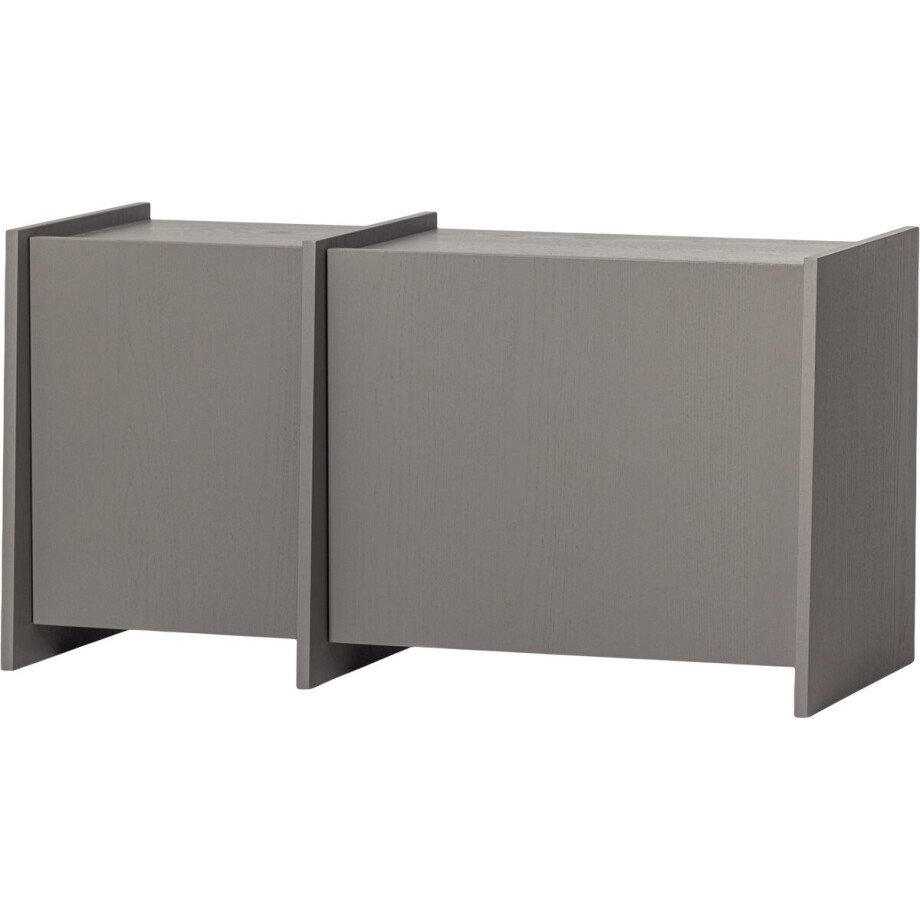 WOOOD Brock Tv Meubel 102 CM - Essen Fineer - Warmgrijs - 53x102x44 afbeelding 1