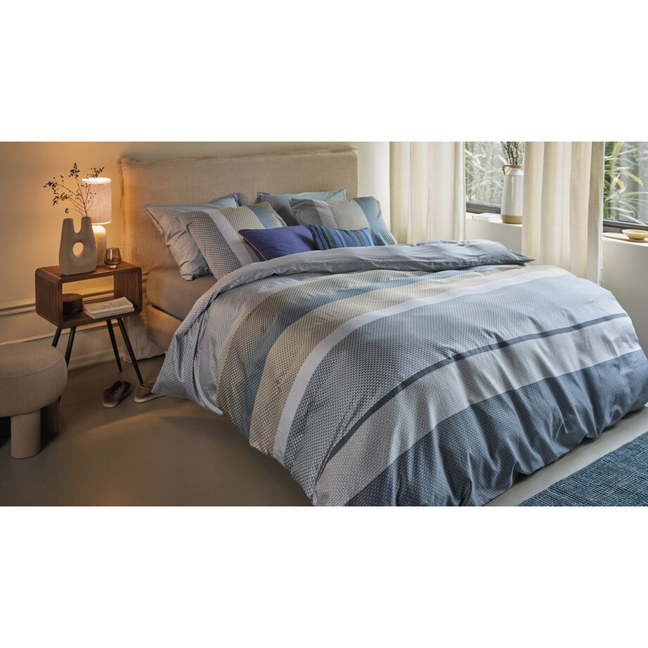 Beddinghouse Marthe dekbedovertrek - Eenpersoons - 140 x 200/220 cm - Blauw afbeelding 1