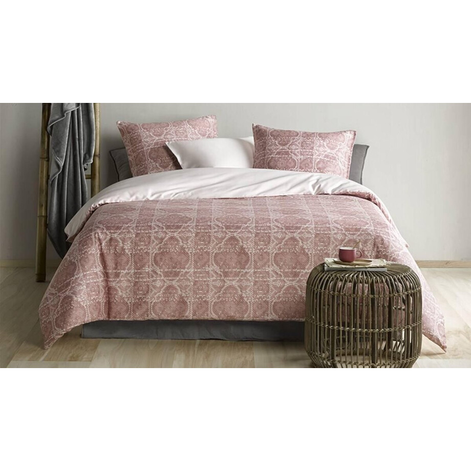 De Witte Lietaer Dekbedovertrek Katoen Satijn Crayon - Hotelmaat - 260 x 240 cm - Roze afbeelding 1