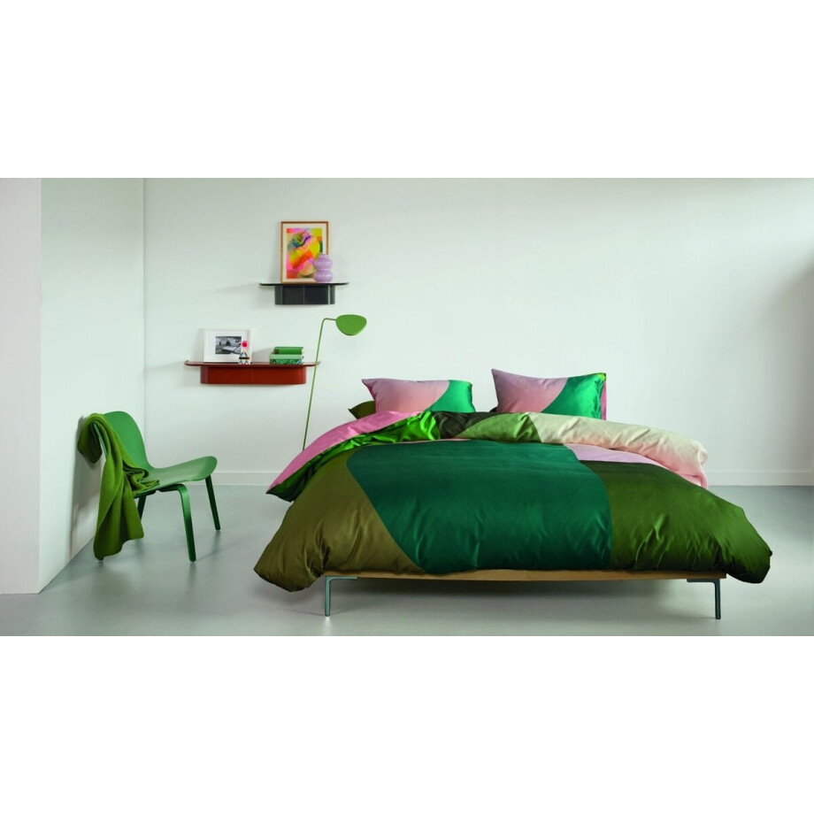 Beddinghouse Dutch Design Abbey Road dekbedovertrek - Lits-Jumeaux XL - 260 x 200/220 cm - Groen afbeelding 1