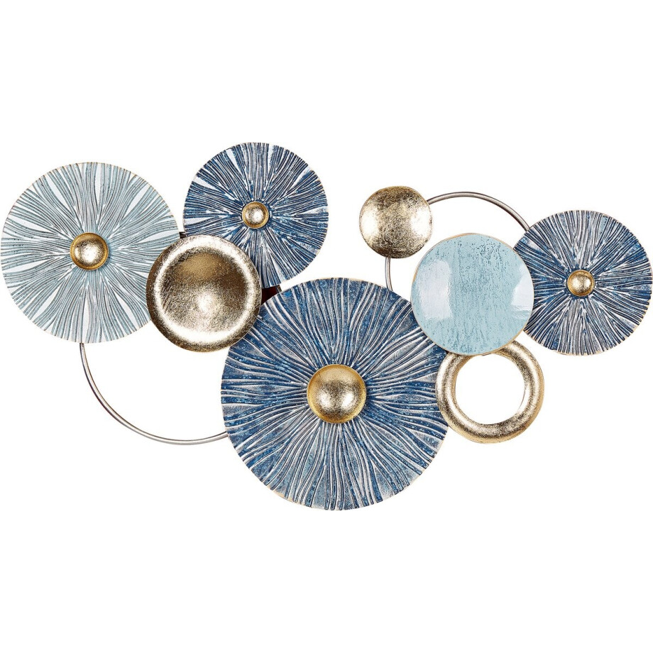 BELIANI ACTINIUM - Wanddecoratie - Blauw/Goud - Metaal afbeelding 1