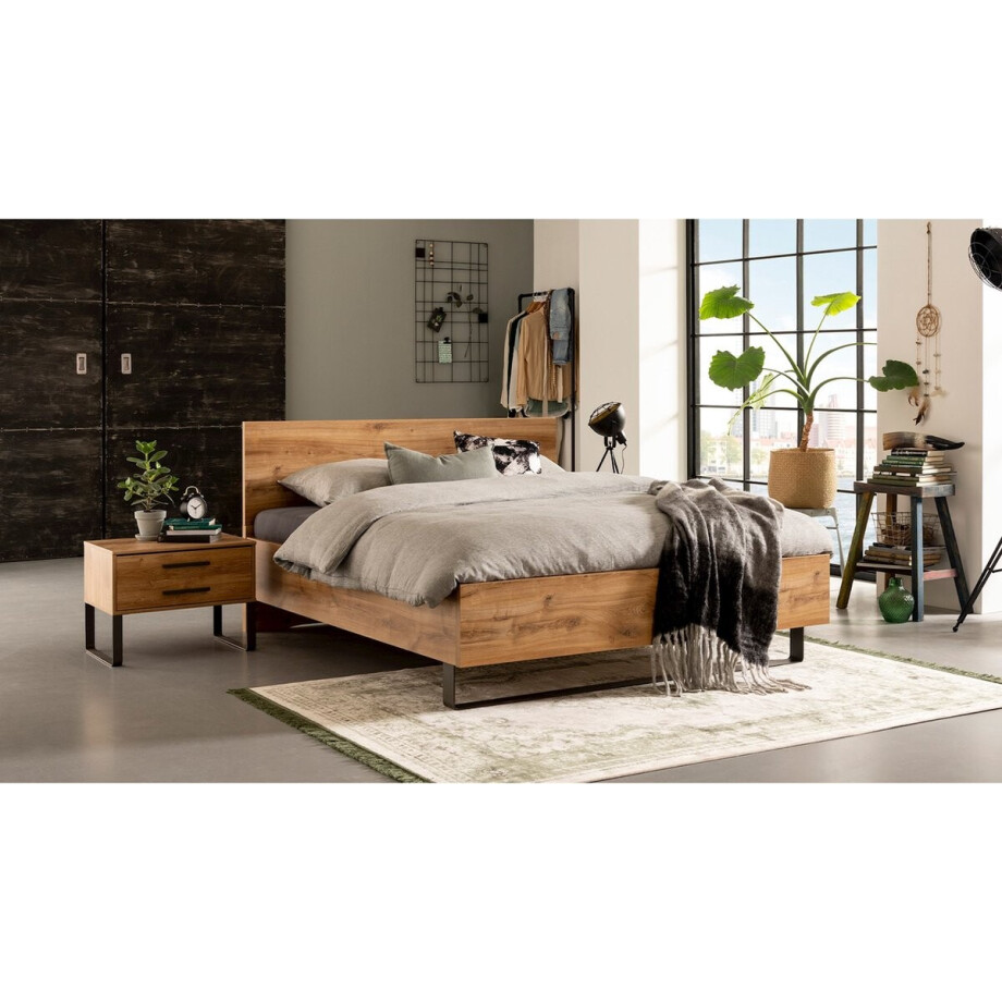 B Bright Bed Craft met lattenbodems Bossflex 400 en Maxi Plus Pure matrassen - 180 x 210 cm - eiken B Bright Bed Craft met lattenbodems Bossflex 400 en Maxi Plus Pure matrassen - 180 x 210 cm - eiken afbeelding 1