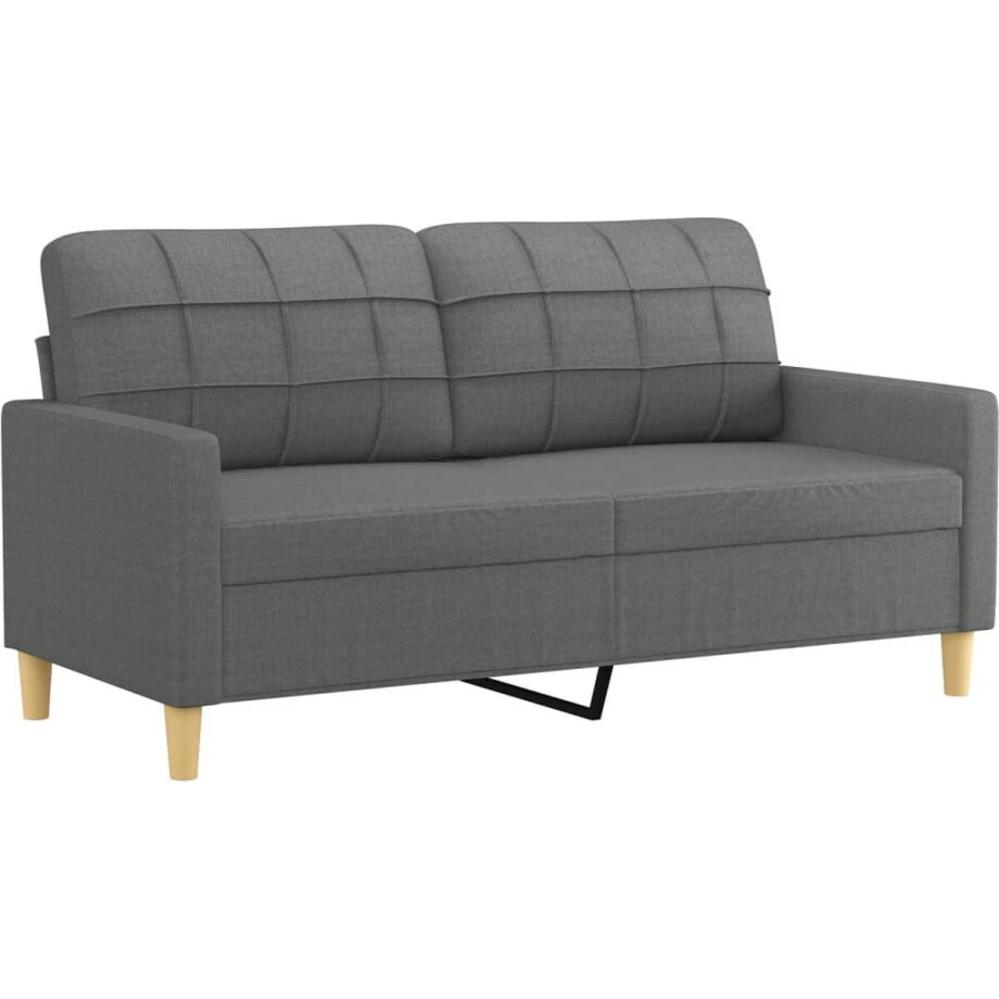 vidaXL Tweezitsbank donkergrijs - 140 cm breed Tweezitsbank - Donkere Bank - Bankstellen - Lounge Meubilair - Woonkamermeubelen vidaXL Tweezitsbank donkergrijs - 140 cm breed Tweezitsbank - Donkere Bank - Bankstellen - Lounge Meubilair - Woonkamermeubelen afbeelding 1