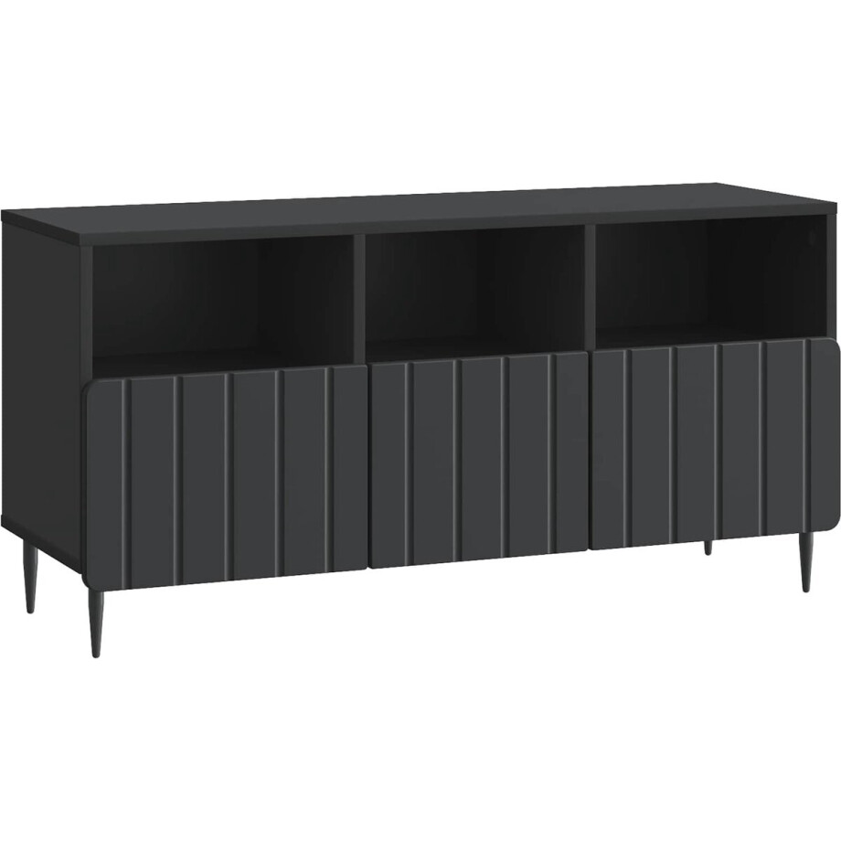 vidaXL - TV - Kast - met - lade - Zwart - 102 - x - 34,5 - x - 50 - cm - Bewerkt - hout afbeelding 1