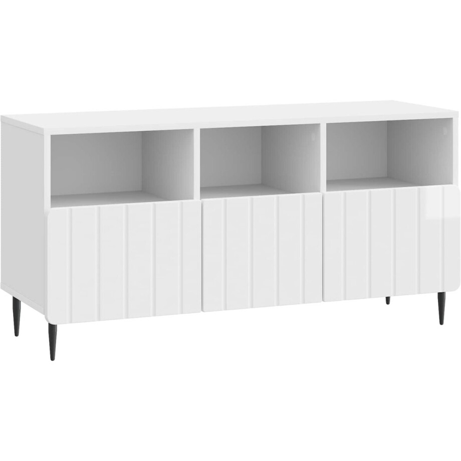 vidaXL - TV - Kast - met - lade - Hoogglans - Wit - 102 - x - 34,5 - x - 50 - cm - Bewerkt - hout vidaXL - TV - Kast - met - lade - Hoogglans - Wit - 102 - x - 34,5 - x - 50 - cm - Bewerkt - hout afbeelding 1