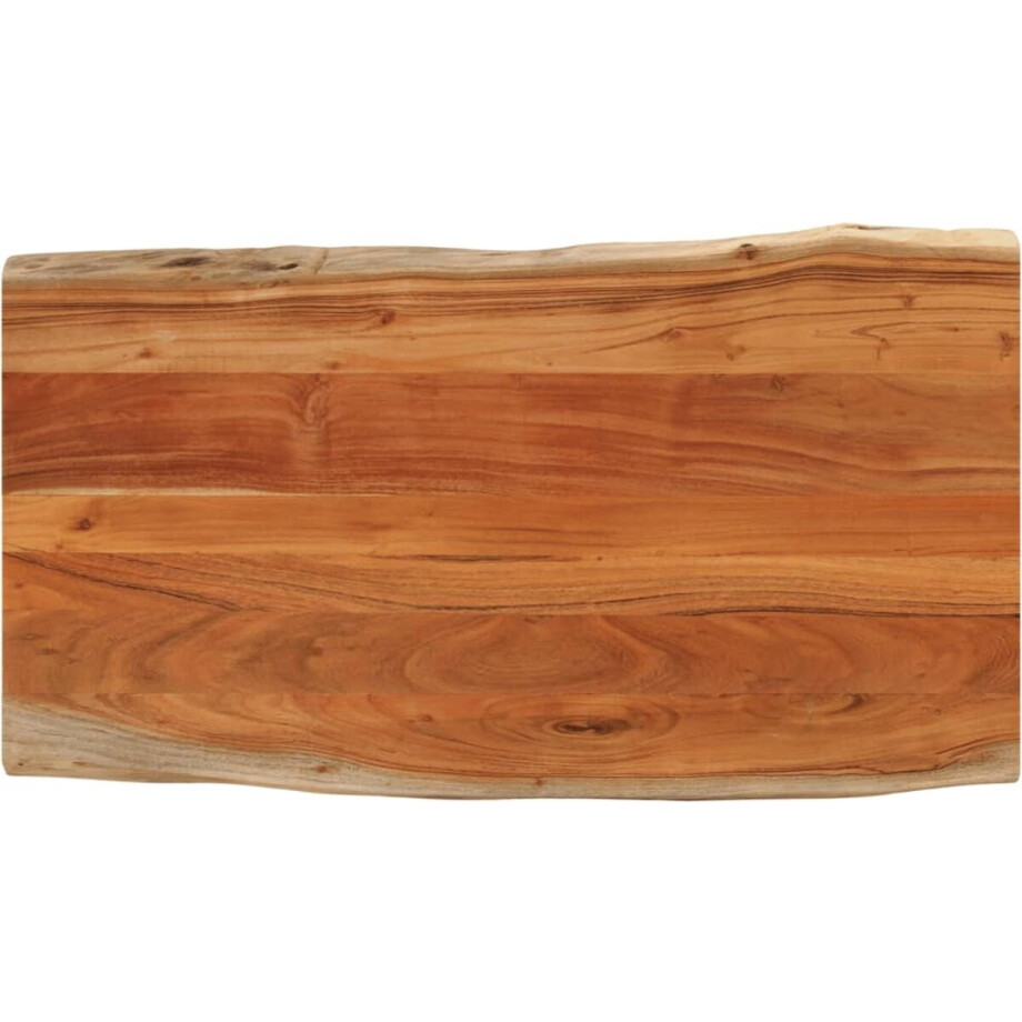 vidaXL - Tafelblad - rechthoekig - natuurlijke - rand - 110x60x2,5 - cm - acaciahout afbeelding 1