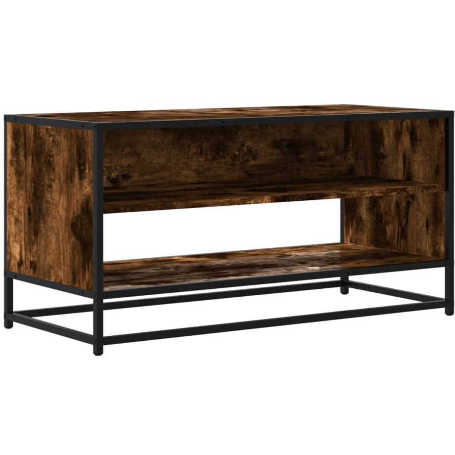 vidaXL Tv-meubel - 91x40x46 cm - Gerookt Eiken Tv-meubel - Tv-meubelen - Tv Kast - Opbergkast vidaXL Tv-meubel - 91x40x46 cm - Gerookt Eiken Tv-meubel - Tv-meubelen - Tv Kast - Opbergkast afbeelding 1