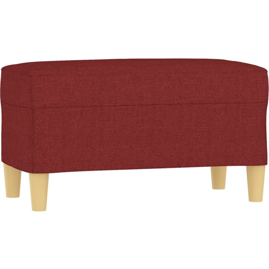 vidaXL Bankje - 70x35x41 cm - Stof - Wijnrood Comfortabele Stoffen Bank - Rood Bankje - Kleine Bank - Salonbank - Bijzettafel vidaXL Bankje - 70x35x41 cm - Stof - Wijnrood Comfortabele Stoffen Bank - Rood Bankje - Kleine Bank - Salonbank - Bijzettafel afbeelding 1