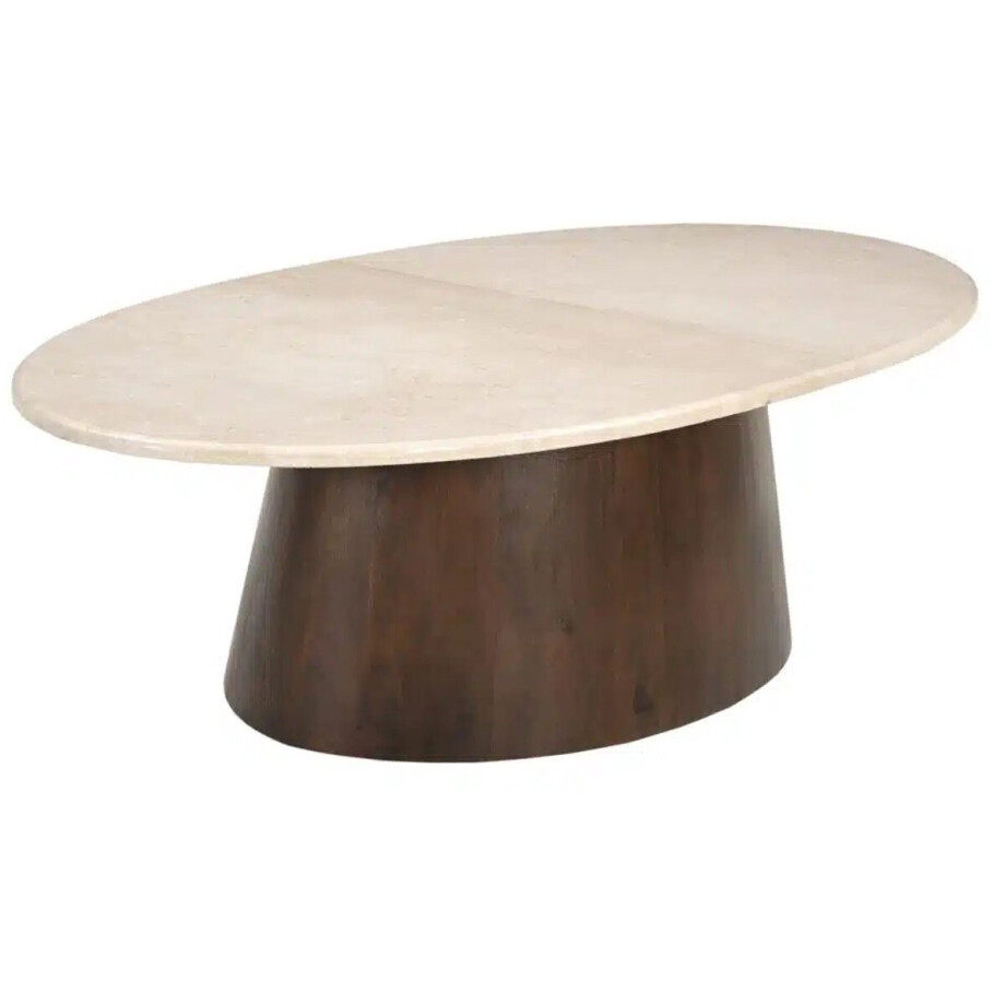 Livingfurn salontafel Brix Bottecino 120x65x36 cm marmer afbeelding 1