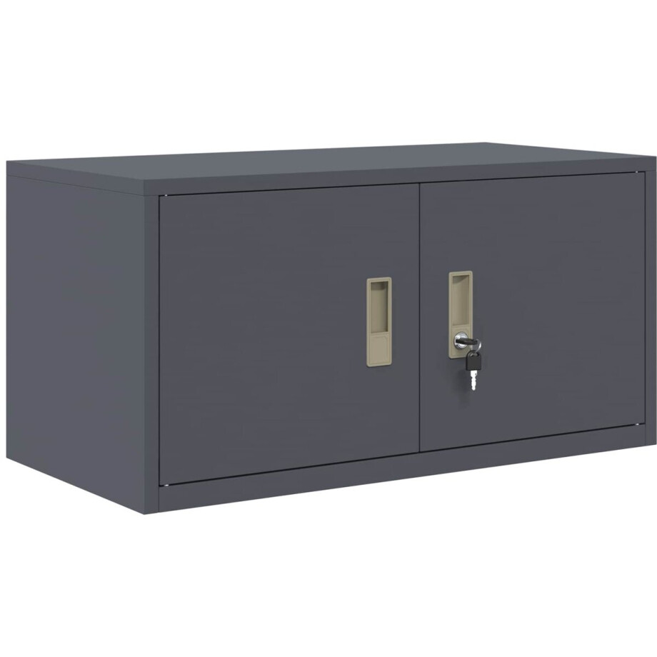 vidaXL - Opbergkast - Antraciet - 80 - x - 40 - x - 40 - cm - Staal vidaXL - Opbergkast - Antraciet - 80 - x - 40 - x - 40 - cm - Staal afbeelding 1