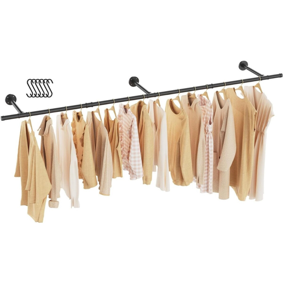 Kledingstangen voor aan de Muur - Kledingrek - Kledingroede afbeelding 1