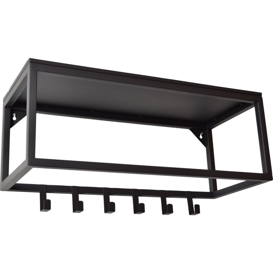 LOFT42 Blacky Kapstok - Zwart – Metaal – 6 haken afbeelding 1