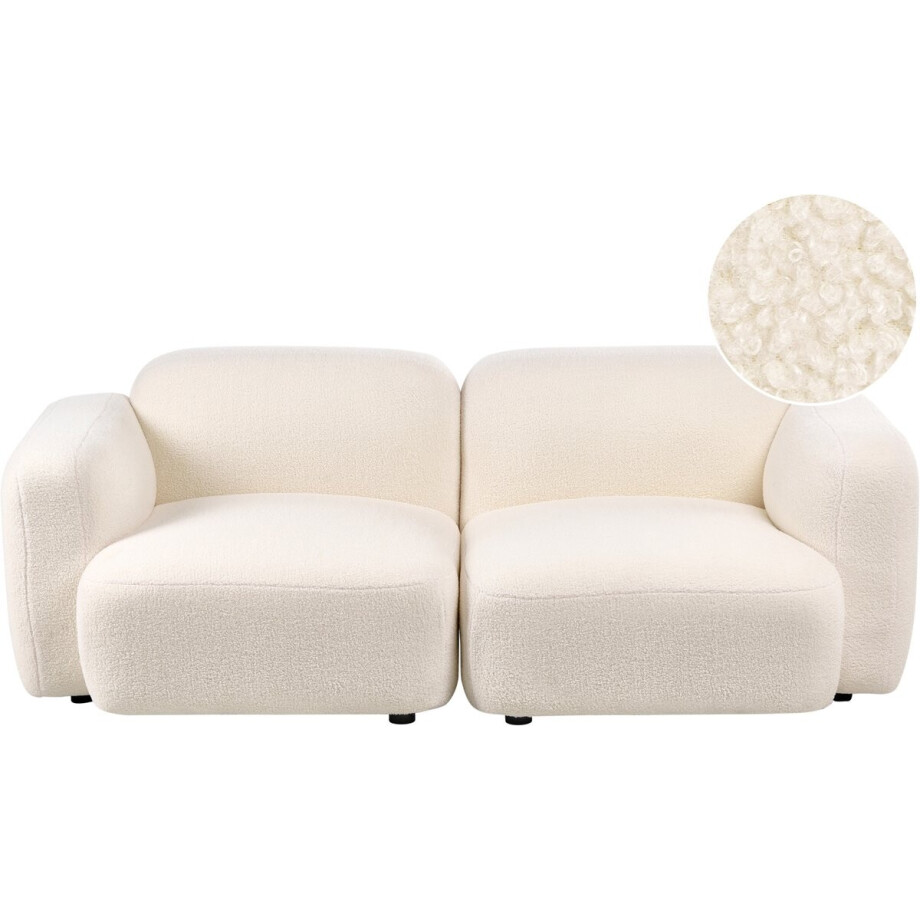 BELIANI AFOSS - Driezitsbank - Gebroken wit - Bouclé BELIANI AFOSS - Driezitsbank - Gebroken wit - Bouclé afbeelding 1