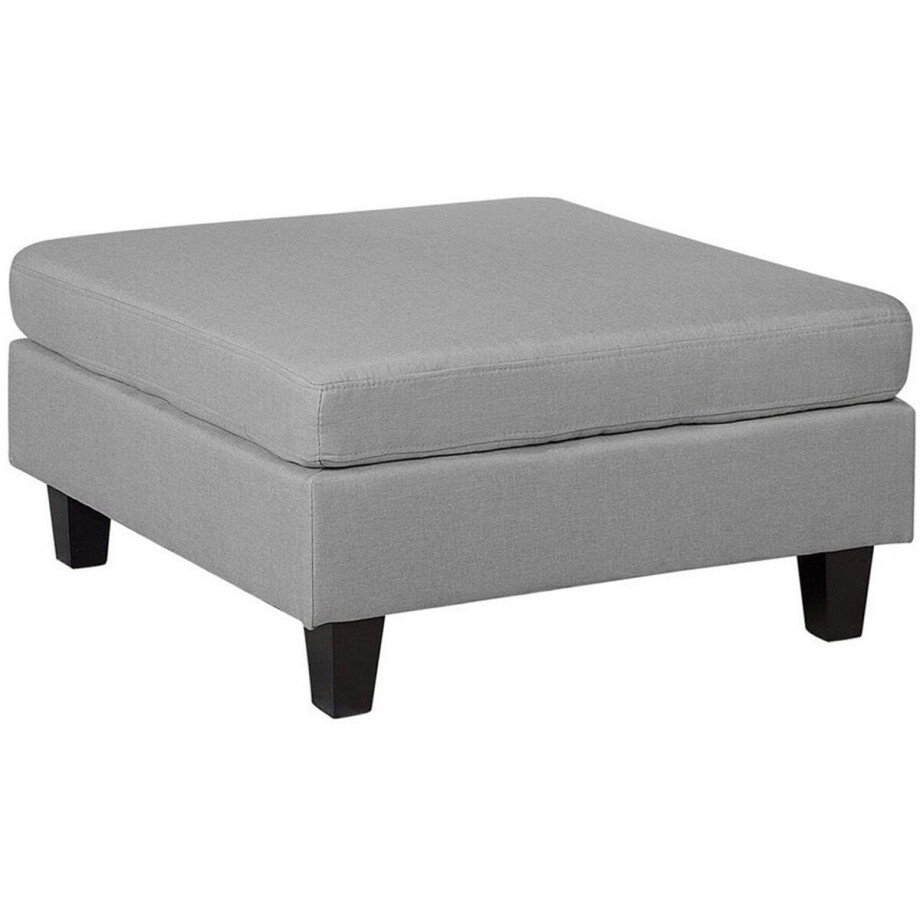 BELIANI FEVIK - Hocker - Lichtgrijs - Polyester BELIANI FEVIK - Hocker - Lichtgrijs - Polyester afbeelding 1
