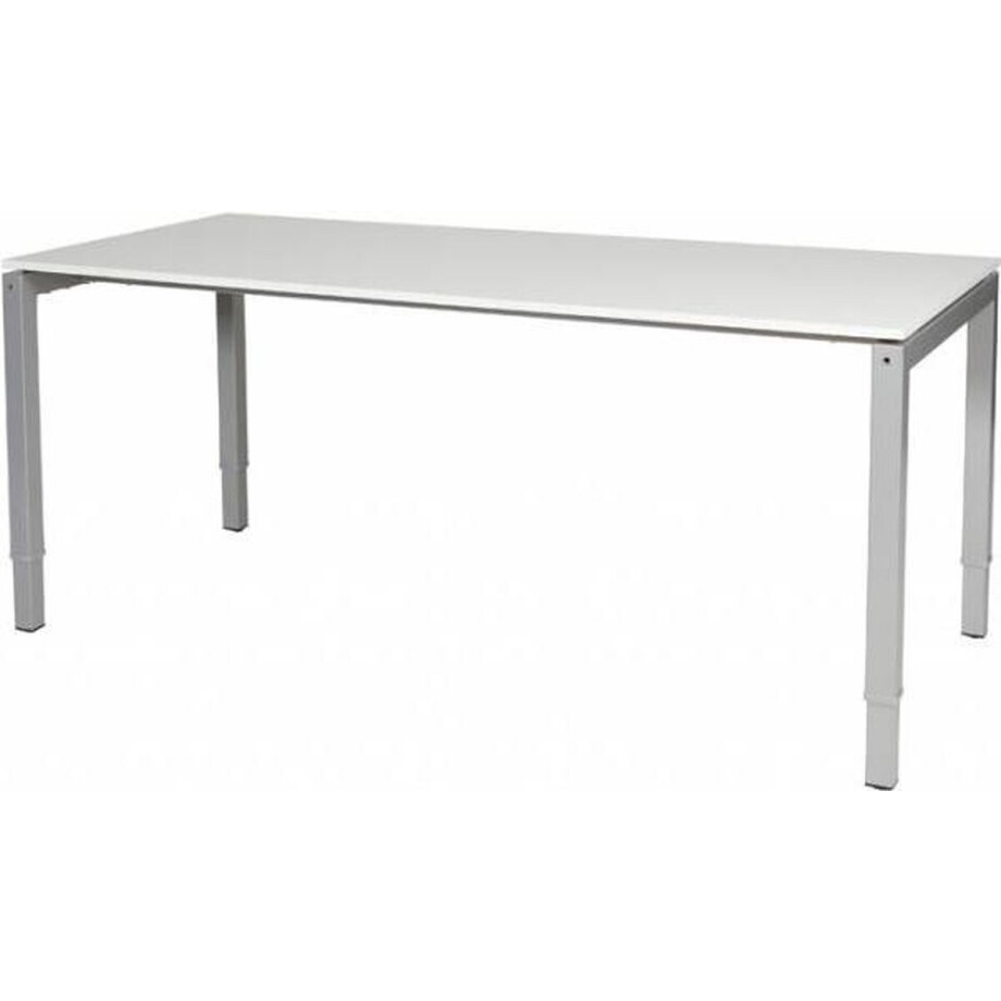 Verstelbaar bureau - Slinger 200x80 wit - alu frame Verstelbaar bureau - Slinger 200x80 wit - alu frame afbeelding 1