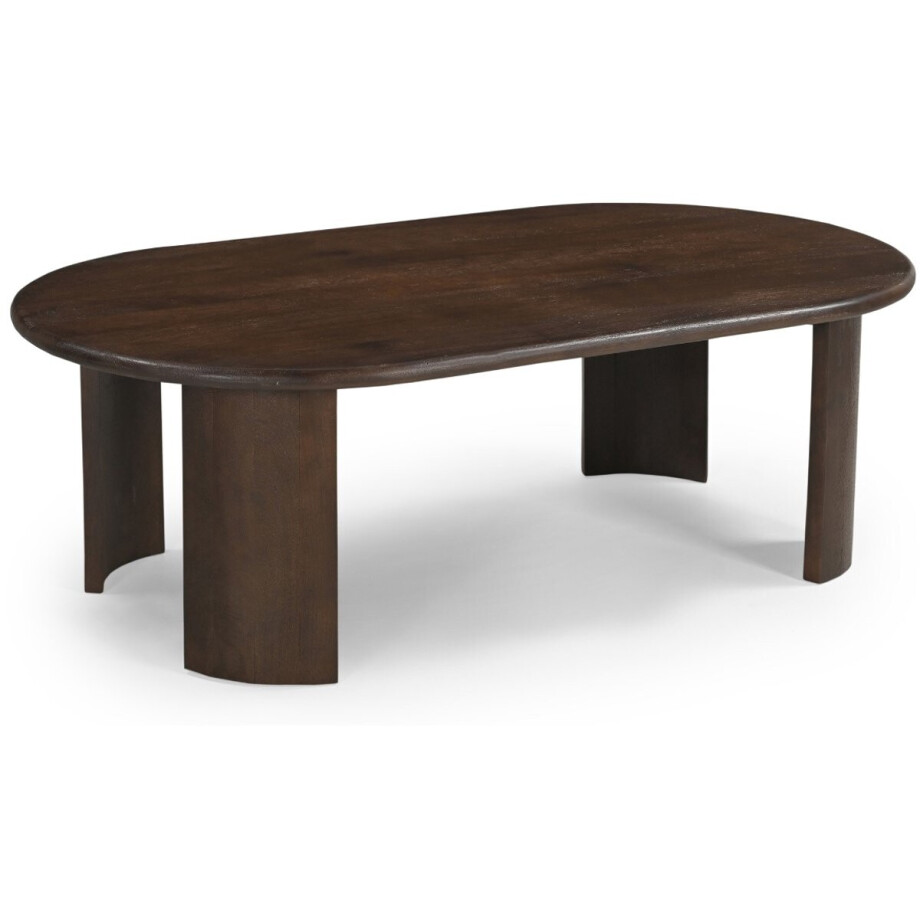 Giga Meubel Salontafel Maikel - Ovaal - Mangohout - 120cm Giga Meubel Salontafel Maikel - Ovaal - Mangohout - 120cm afbeelding 1
