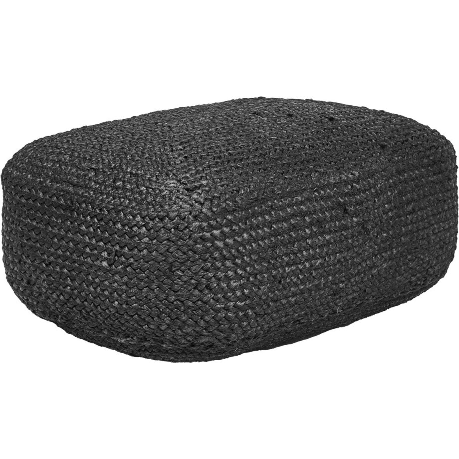 BELIANI ISARDA - Vloerkussen - Zwart - 70 x 40 x 20 cm - Jute BELIANI ISARDA - Vloerkussen - Zwart - 70 x 40 x 20 cm - Jute afbeelding 1