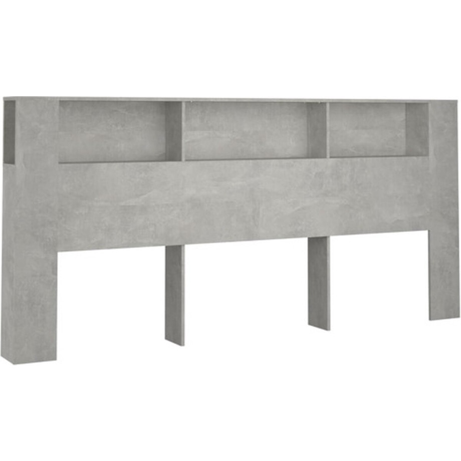 vidaXL - Hoofdbordkast - 220x18,5x104,5 - cm - betongrijs vidaXL - Hoofdbordkast - 220x18,5x104,5 - cm - betongrijs afbeelding 1