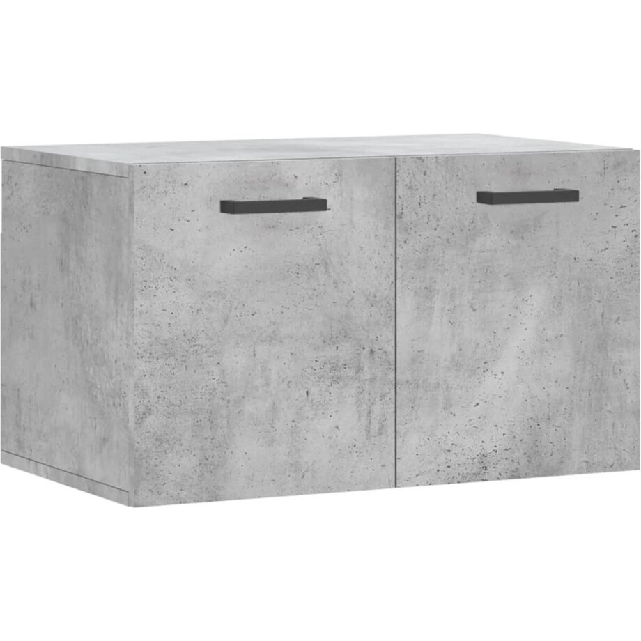 vidaXL - Wandkast - 60x36,5x35 - cm - bewerkt - hout - betongrijs afbeelding 1