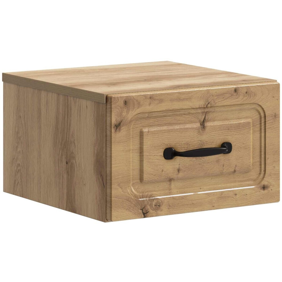 vidaXL - Muurbevestigde - Nachttafel - Artisanaal - eiken - 34,5 - x - 33 - x - 20 - cm vidaXL - Muurbevestigde - Nachttafel - Artisanaal - eiken - 34,5 - x - 33 - x - 20 - cm afbeelding 1