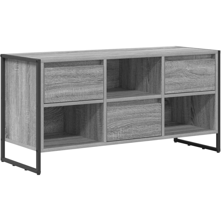 vidaXL - TV - Kast - 100 - x - 36 - x - 49,5 - cm - Grijs - Sonoma - Bewerkt - hout afbeelding 1