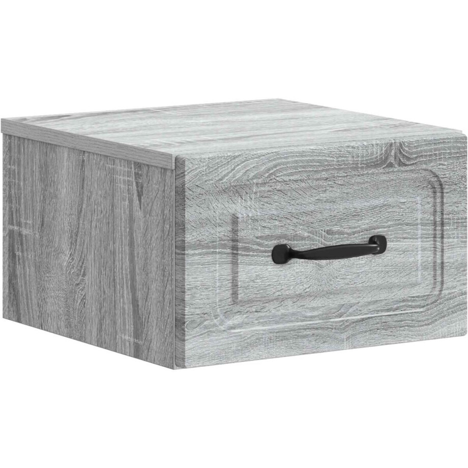 vidaXL - Muurbevestigde - Nachttafel - Grijs - sonoma - 34,5 - x - 33 - x - 20 - cm vidaXL - Muurbevestigde - Nachttafel - Grijs - sonoma - 34,5 - x - 33 - x - 20 - cm afbeelding 1