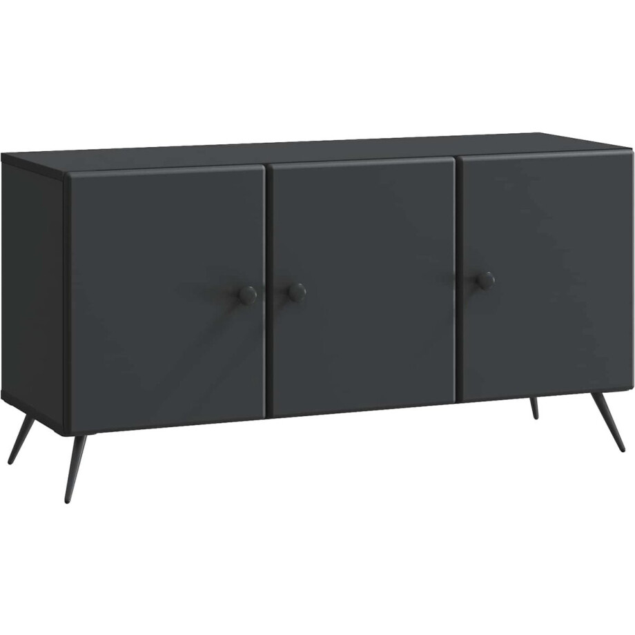 vidaXL - TV - Kast - Zwart - 99 - x - 34,5 - x - 50 - cm - Bewerkt - hout afbeelding 1