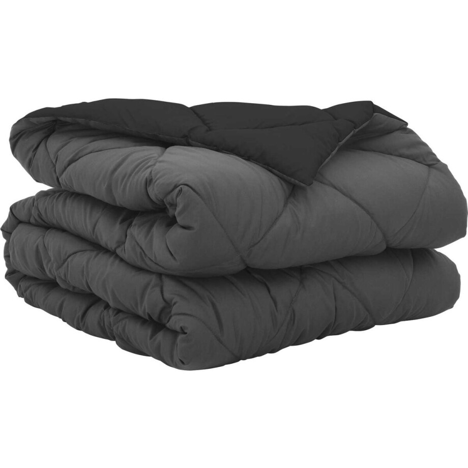 vidaXL - Zomer - Deken - Zwart - en - Anthraciet - 200 - x - 135 - cm - Microvezel vidaXL - Zomer - Deken - Zwart - en - Anthraciet - 200 - x - 135 - cm - Microvezel afbeelding 1