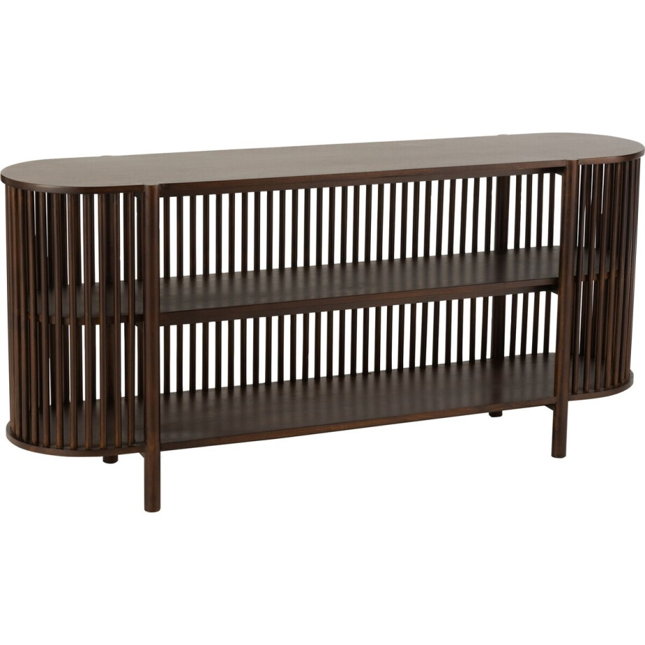 J-Line console 2 Planken Conie - hout - donkerbruin afbeelding 1