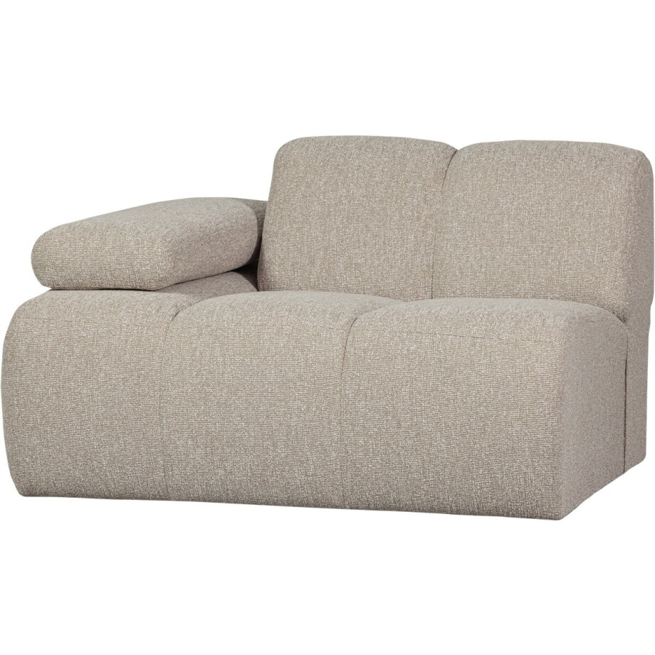 WOOOD Mojo 1-Zits Bank Met Arm Links - Bouclé - Beige - 74x120x97 afbeelding 1