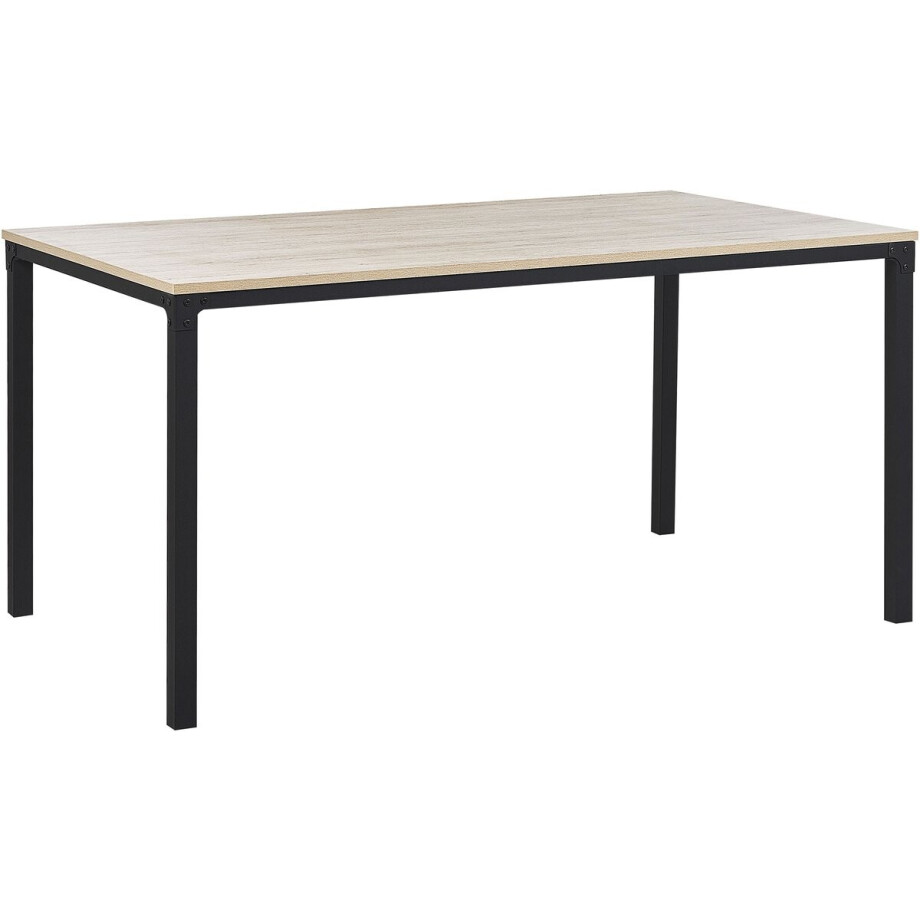 BELIANI HOCKLEY - Eettafel - Lichte houtkleur - 90 x 150 cm - Vezelplaat afbeelding 1