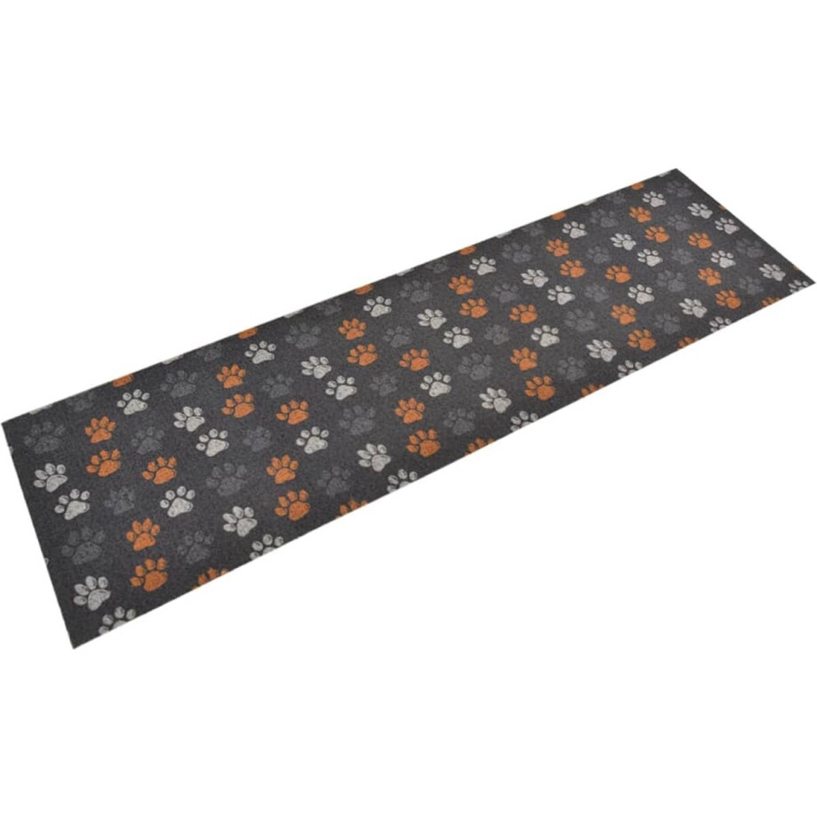vidaXL - Keukenmat - wasbaar - potenprint - 45x150 - cm - fluweel vidaXL - Keukenmat - wasbaar - potenprint - 45x150 - cm - fluweel afbeelding 1