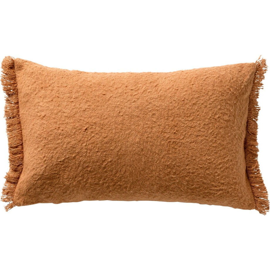 Dutch Decor LASSE - kussenhoes 30x50 cm - 100% katoen - duurzaam - Tobacco Brown - bruin - met rits - zonder binnenkussen afbeelding 1