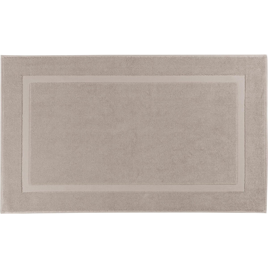 Casilin Badmat 60x100cm Una - Waterabsorberende Badkamermat - Wasbaar en Sneldrogend - Voor Douche en Bad - 100% Katoen - Rechthoek - Beige afbeelding 1