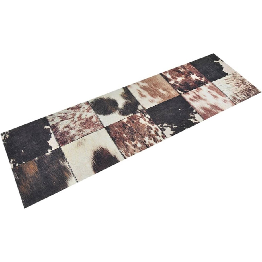 vidaXL - Keukenmat - wasbaar - dierenhuidprint - 60x180 - cm - fluweel afbeelding 1