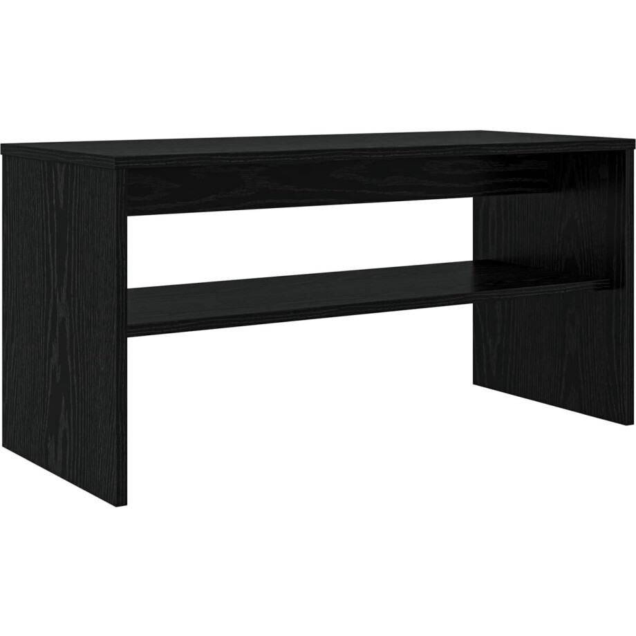 vidaXL - TV - Kast - Zwart - Eiken - 80 - x - 35 - x - 40 - cm - Bewerkt - hout afbeelding 1