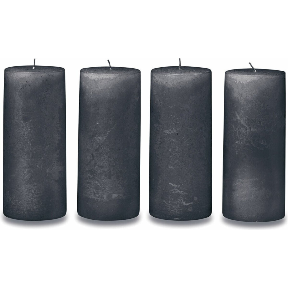 LOBERON Kaars set van 4 Homel antraciet LOBERON Kaars set van 4 Homel antraciet afbeelding 1