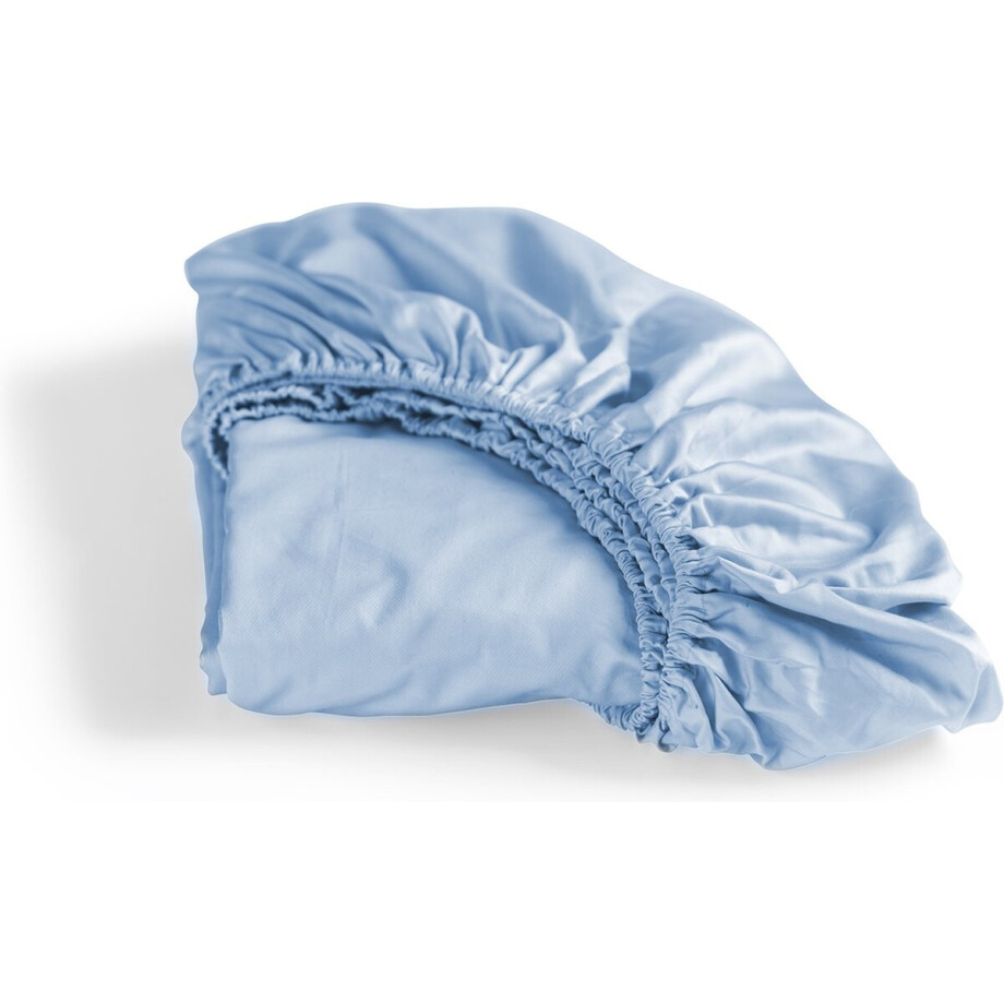 Cinderella - Sundays - Hoeslaken - Tot 25 cm matrashoogte - Satijn - 200x210 cm - Lichtblauw afbeelding 1
