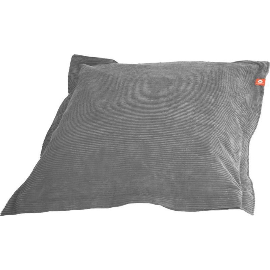 Whoober rechthoek zitzak St. Tropez XL ribcord grijs - Wasbaar - Zacht en comfortabel afbeelding 1