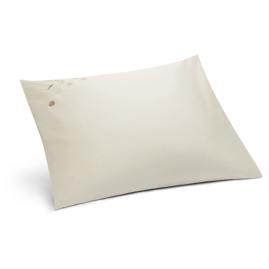Yumeko kussensloop katoensatijn warm wit seashell 60x70 - Bio, eco & fairtrade - 1 stuk Yumeko kussensloop katoensatijn warm wit seashell 60x70 - Bio, eco & fairtrade - 1 stuk afbeelding 1
