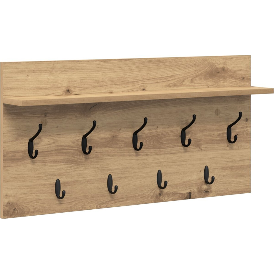 vidaXL - Wandgemonteerde - kapstok - Muurmontage - Artisan - Eiken - Bewerkt - hout afbeelding 1