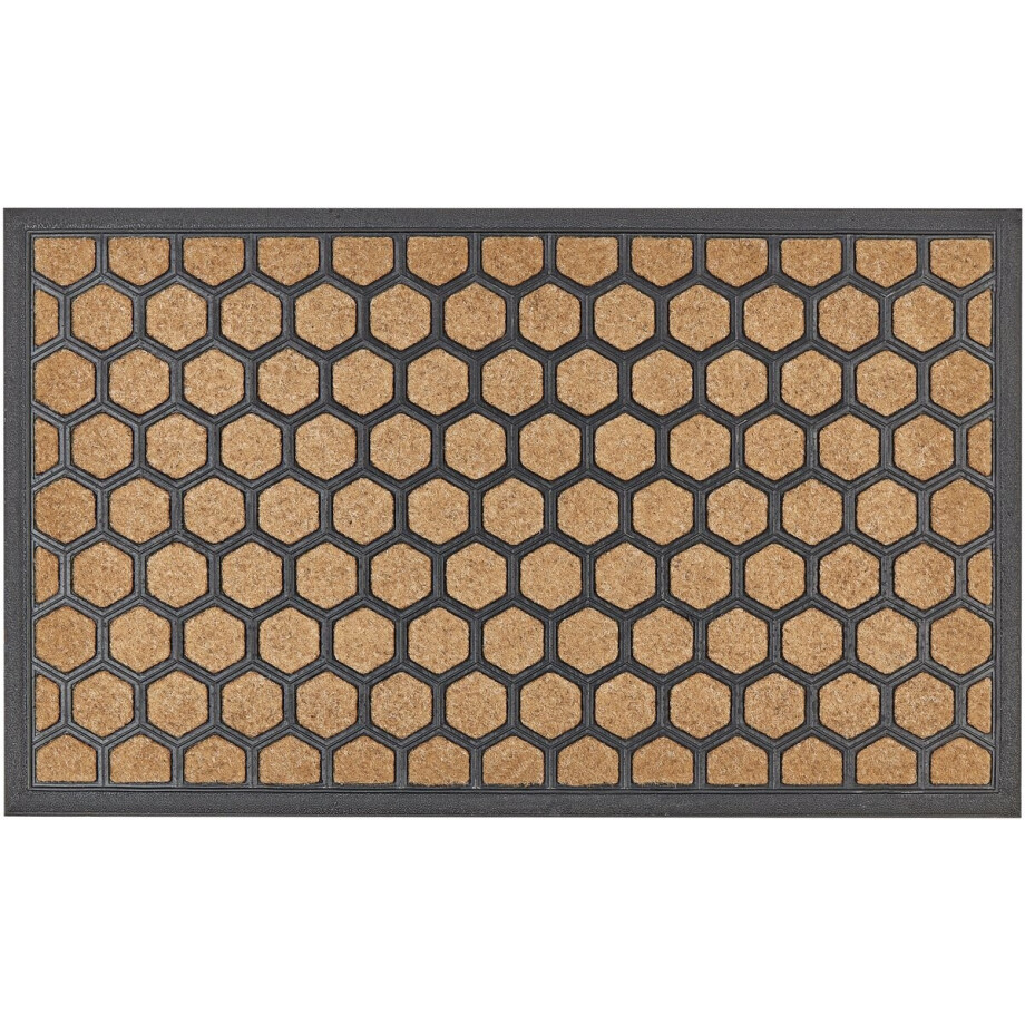 BELIANI TANDYKUL - Deurmat - Natuurlijk/Zwart - 45 x 75 cm - Polyester afbeelding 1