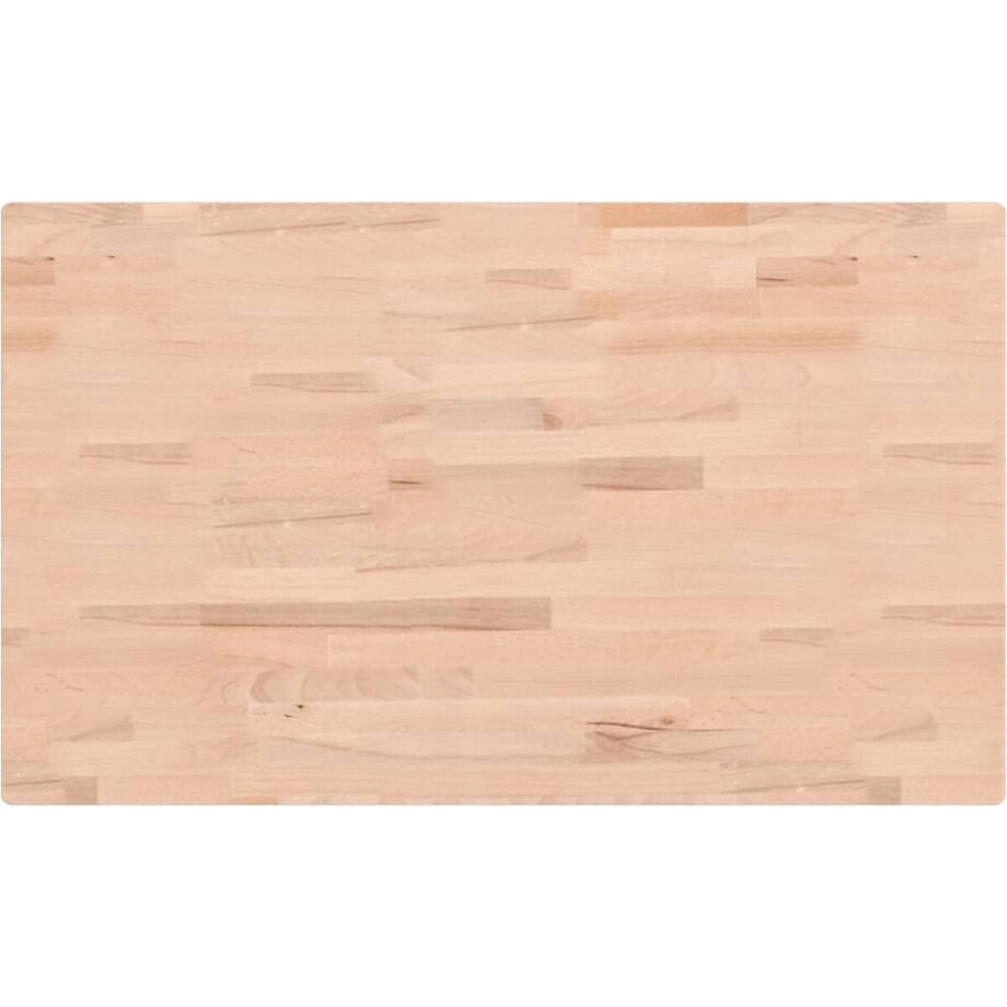 vidaXL - Tafelblad - rechthoekig - 100x60x4 - cm - massief - beukenhout afbeelding 1